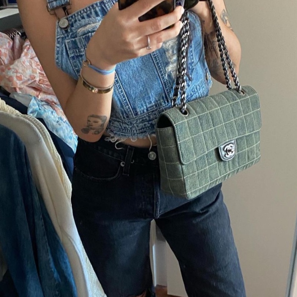 1-day SALE EUC Chanel Denim Flap Bag